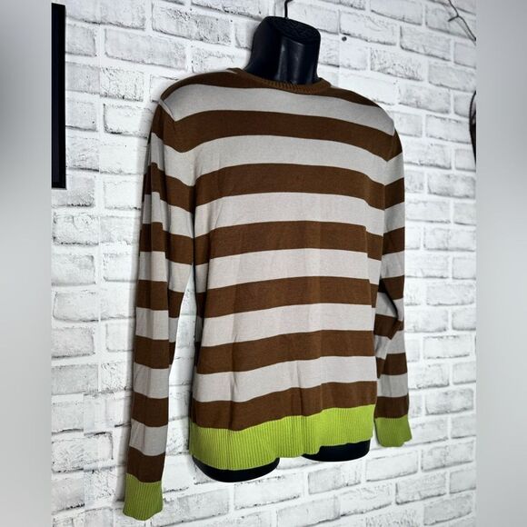 Quiksilver Striped Knit Sweater Size Medium, Surf, Surfer Beach - Picture 2 of 6